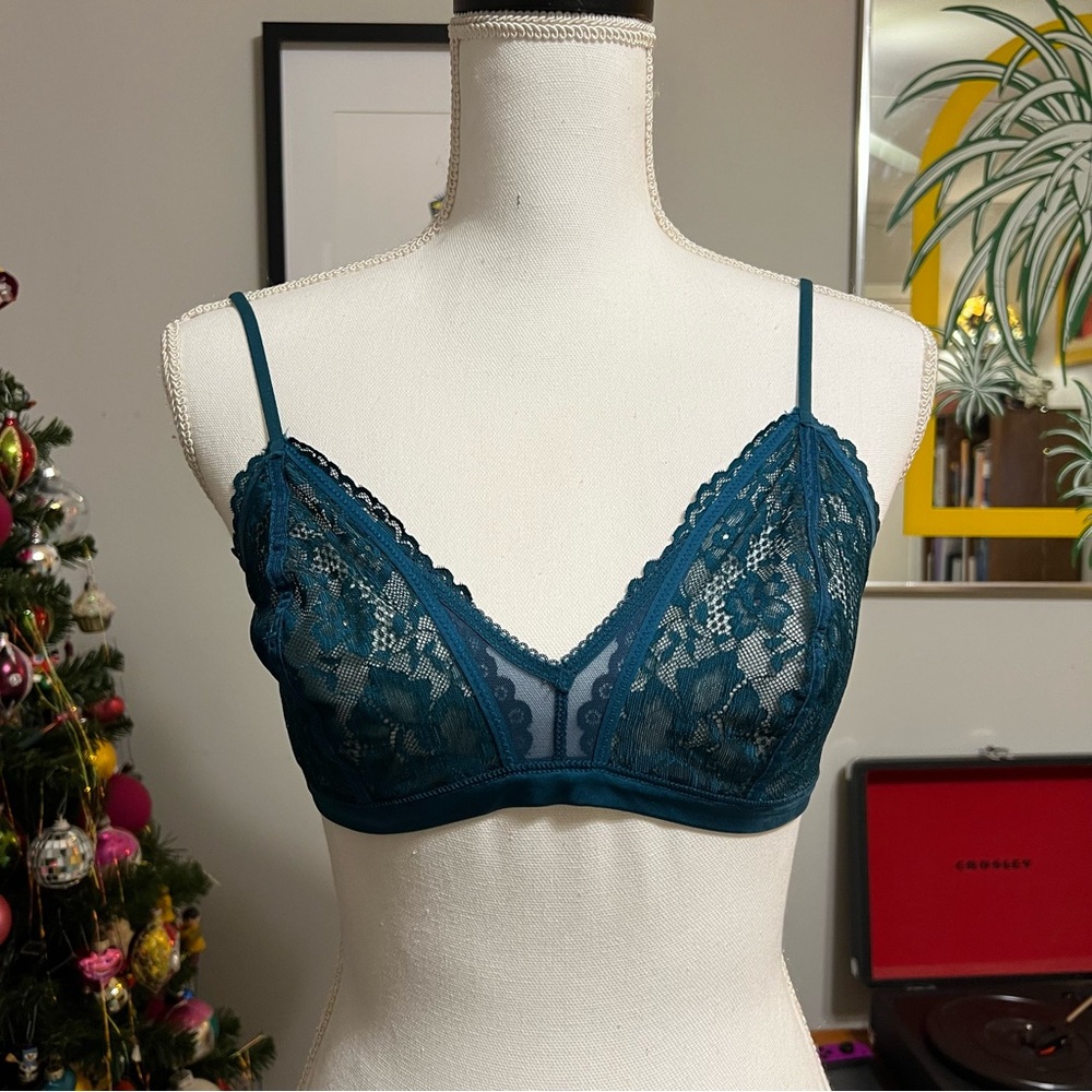 Savage x Fenty - Teal Lace Bralette